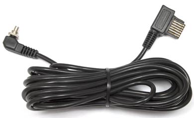 Screwlock PC to Metz 6 Row Connector — 5 Meter (16 Feet) Straight Flash Sync Cord