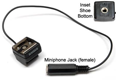 Female Hotshoe to Miniphone Jack (female)