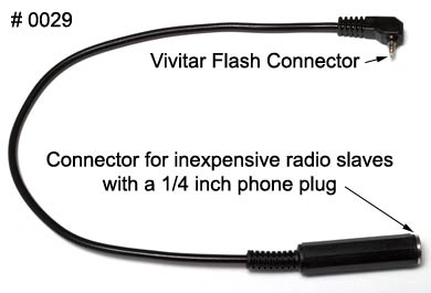 Vivitar to Inexpensive Radio Slave Adapter Cable
