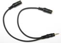 Splitter – 1 Male – 2 Female – stereo (3 conductor–TRS) SubMiniPhone (2.5mm – 3 ⁄ 32")