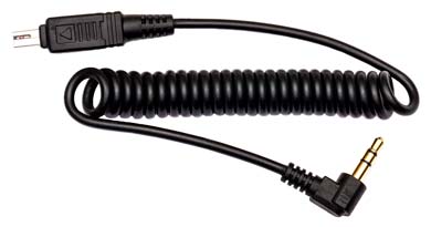 Coiled Shutter Cable - Nikon MC-DC1  to Pocket Wizard Plus III, Flex TT5, and later Multimax