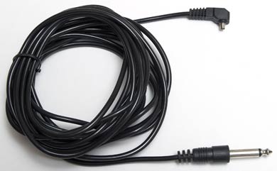 5 Meter (16 Feet) Straight Flash Sync Cord With ¼ Inch (6.3mm) Phone Plug (mono)
