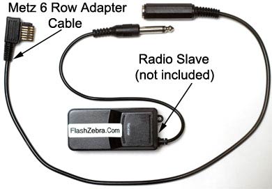 Metz 6 Row Connector to Inexpensive Radio Slave Adapter Cable