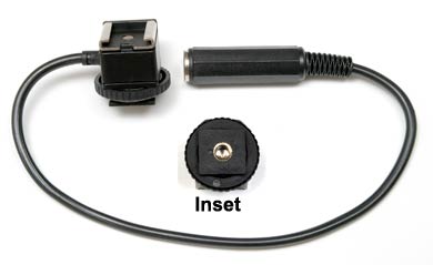 Female Hotshoe to Inexpensive Radio Slave Adapter Cable
