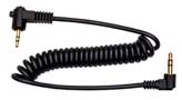 Coiled Shutter Cable - Subminiphone Plug (Canon E3, Pentax, etc.) to Pocket Wizard Plus III, Flex TT5, and later Multimax