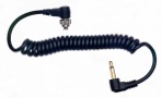 Coiled Cord with Right Angle Miniphone Plug (3.5mm - 1 ⁄ 8 inch) and screwlock PC connectors