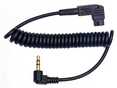 Coiled Shutter Cable - Sony-Minolta to Pocket Wizard Plus III and later Multimax