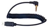 Coiled Shutter Cable - Olympus USB Style to Pocket Wizard Plus III and later Multimax