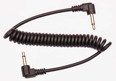 Coiled Cord with Right Angle Miniphone Plug (3.5mm - 1/8 inch) Both Ends